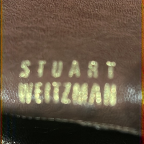 Authentic Stuart Weitzman tall brown leather wedge boots sz 10 - Picture 11 of 15